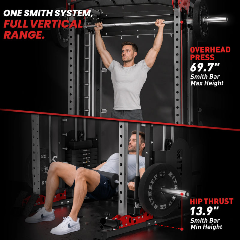 PMAX 5600 Home Gym Smith Machine - Integrated Weight System