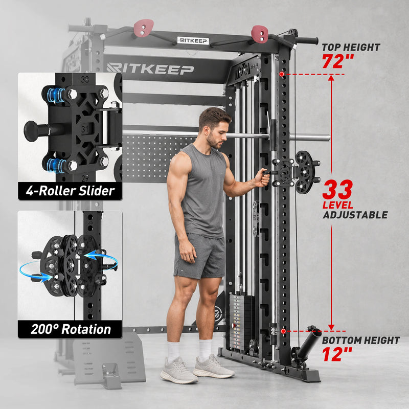 RitKeep Nimitz N1 Counterbalanced All-in-One Smith Machine