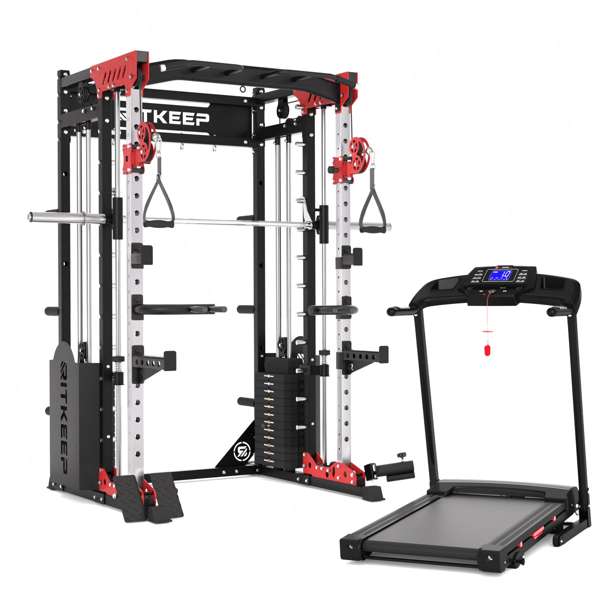 PMAX-5600 Smith Machine & Treadmill Home Gym Package – RITKEEP USA PMAX-5600 Smith Machine & Treadmill Home Gym Package – RITKEEP USA