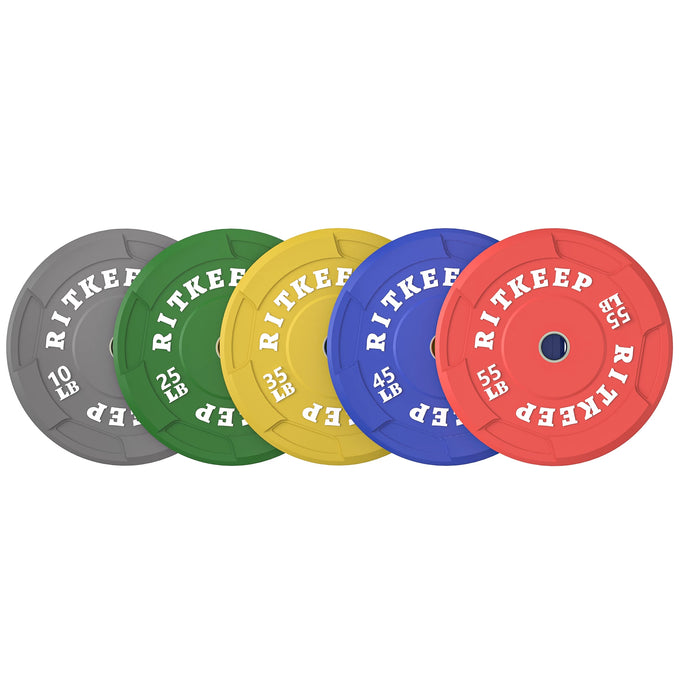2" Olympic EZ Grip Low Bounce Color Bumper Plates