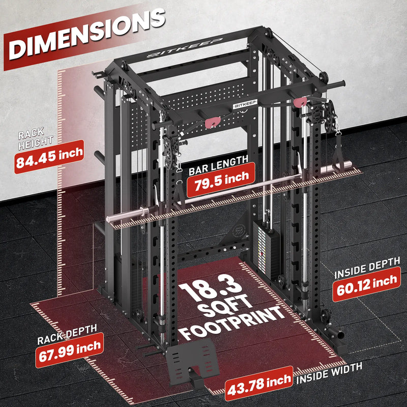RitKeep Nimitz N1 Counterbalanced All-in-One Smith Machine