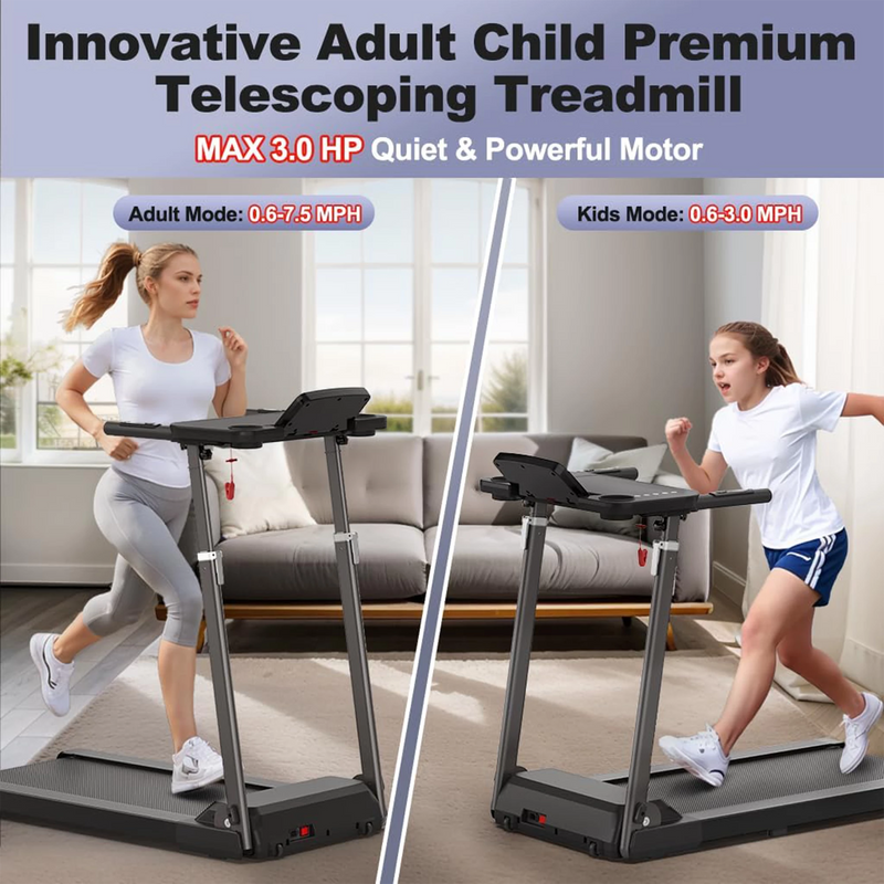 RTFX-1000 Adjustable Height Foldable Treadmill with Desk