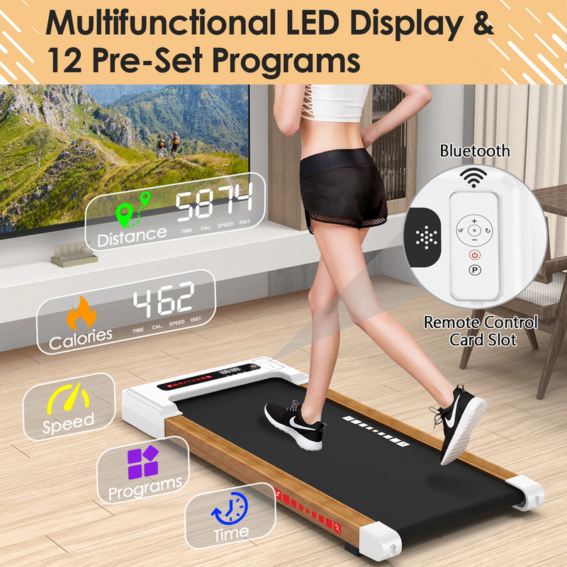 RitKeep Q20 Compact Treadmill for Home with Shock Absorbing & Remote Control