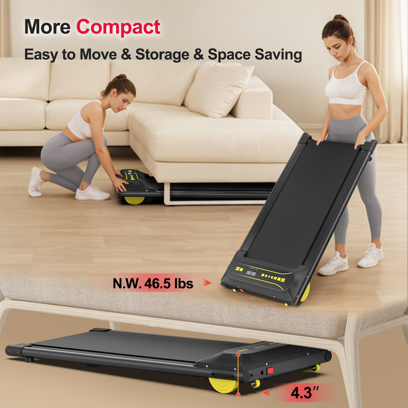 RitKeep Q22 2-IN-1 Under Desk Treadmill with Dual Shock Absorbing & Remote Control