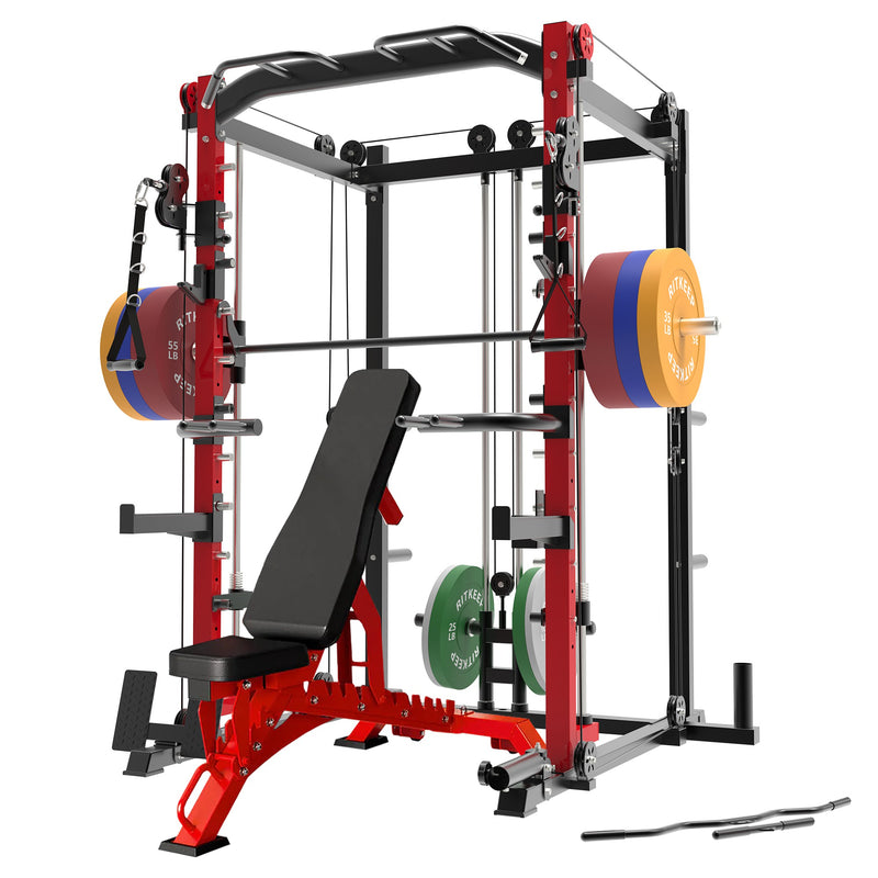 RitKeep PMAX-4550 All-In-One DIY Smith Machine Garage Gym Package
