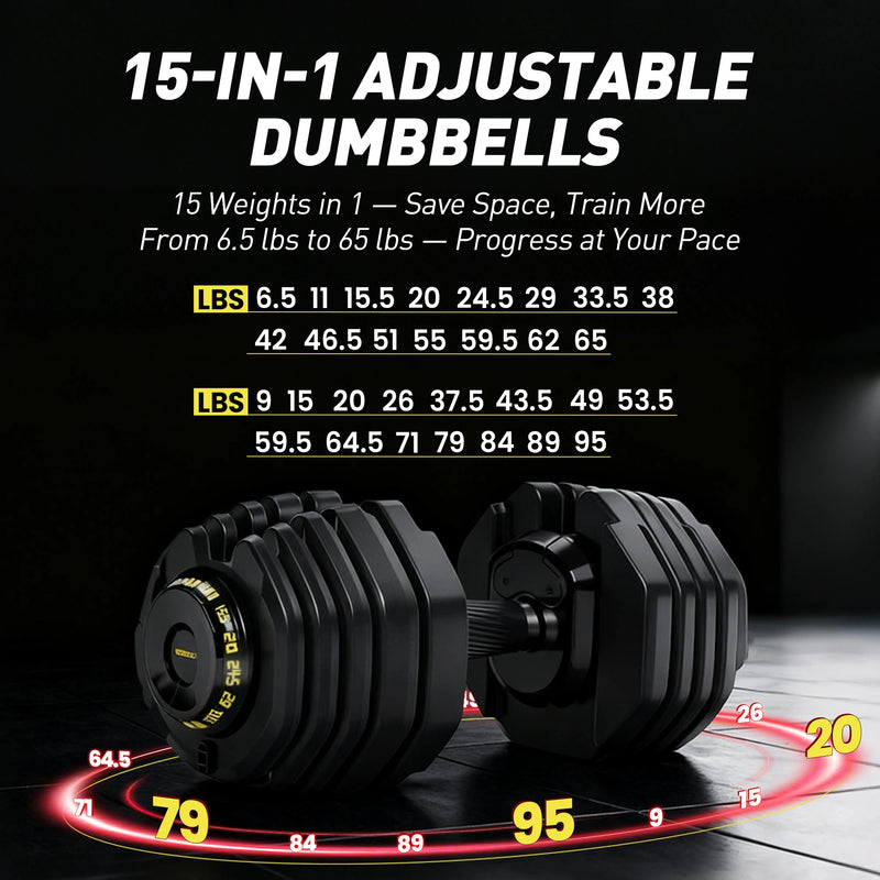 All In One Adjustable Weights Dumbbells
