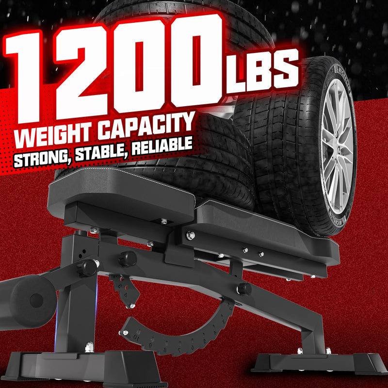 RAB-2000 Adjustable Weight Bench With Leg Attachment