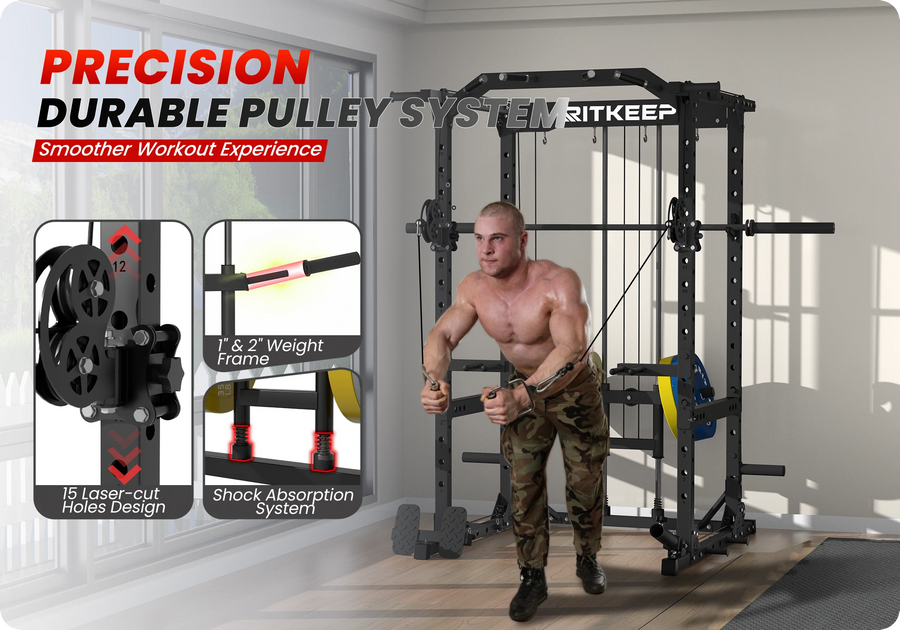 15-Level adjustable pulley system