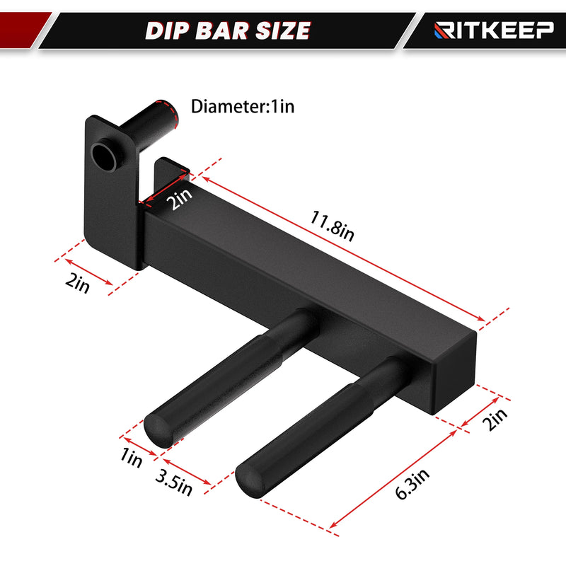 RitKeep 50×50mm Dip Bar Attachment (Pair)