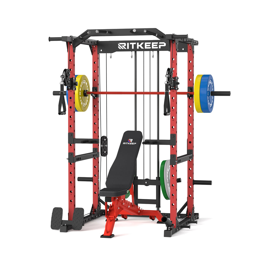 DESTROYER M10 Power Rack with Barbell, Bench & Plates