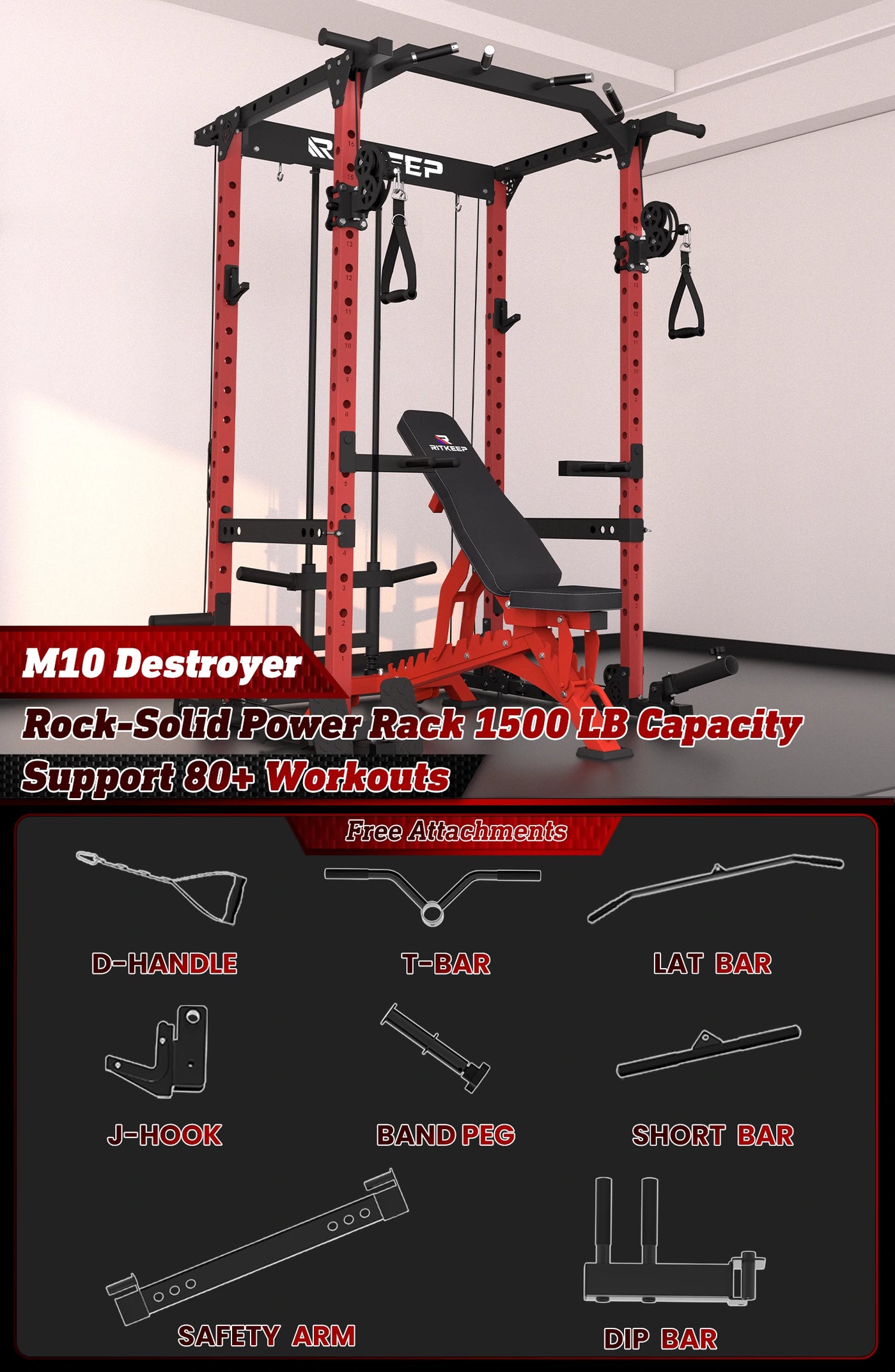 Destroyer M10 ALL-IN-ONE Home Gym Power Rack