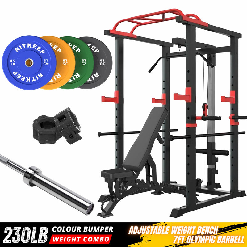 RitKeep RMAX-3750 Multi-Functional Home Gym Rack Package
