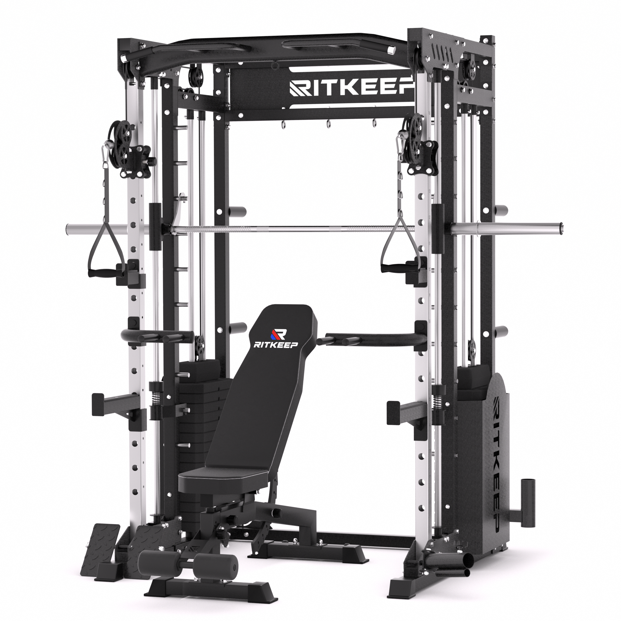 D Stack Machine PMAX 5600 Home Gym Smith Machine | 320LB Weight Stack | RitKeep Fitness ...