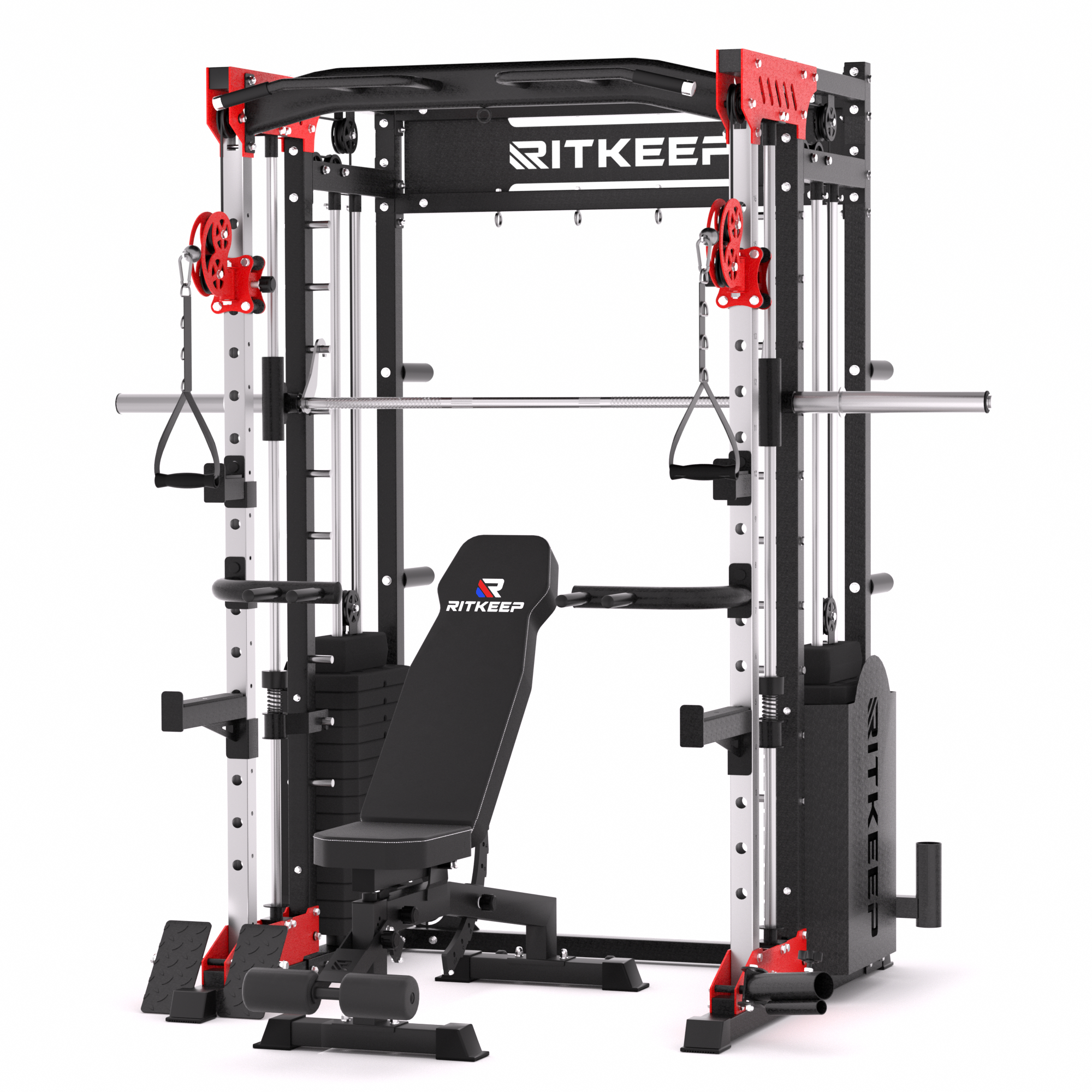 Manz Stack Machine PMAX 5600 Home Gym Smith Machine | 320LB Weight Stack | RitKeep Fitness ...