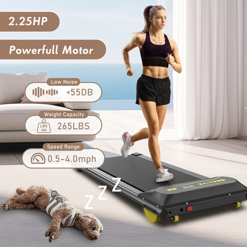 RitKeep Q22 2-IN-1 Under Desk Treadmill with Dual Shock Absorbing & Remote Control