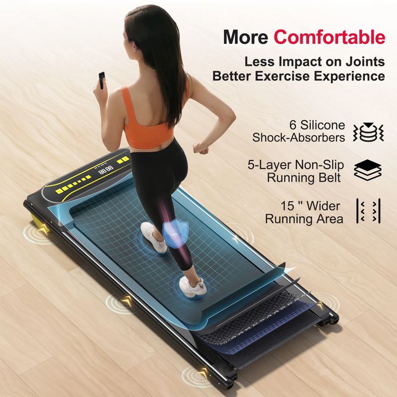 RitKeep Q22 2-IN-1 Under Desk Treadmill with Dual Shock Absorbing & Remote Control