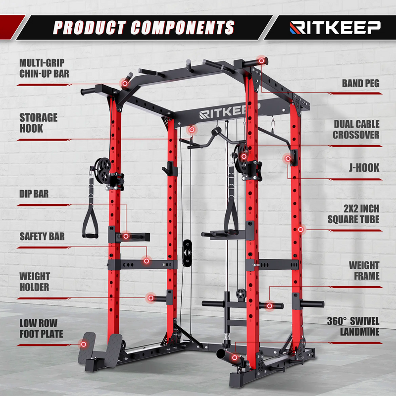 Destroyer M10 Power Rack ALL IN ONE Home Gym Cage RitKeep