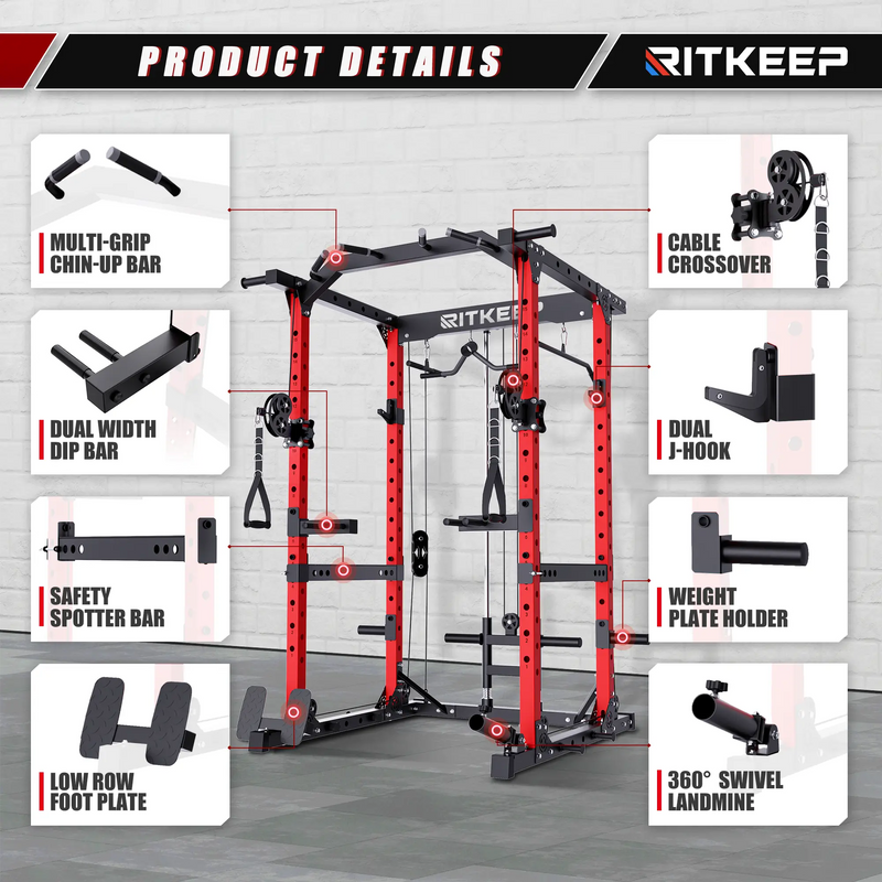 Destroyer M10 Power Rack ALL IN ONE Home Gym Cage RitKeep