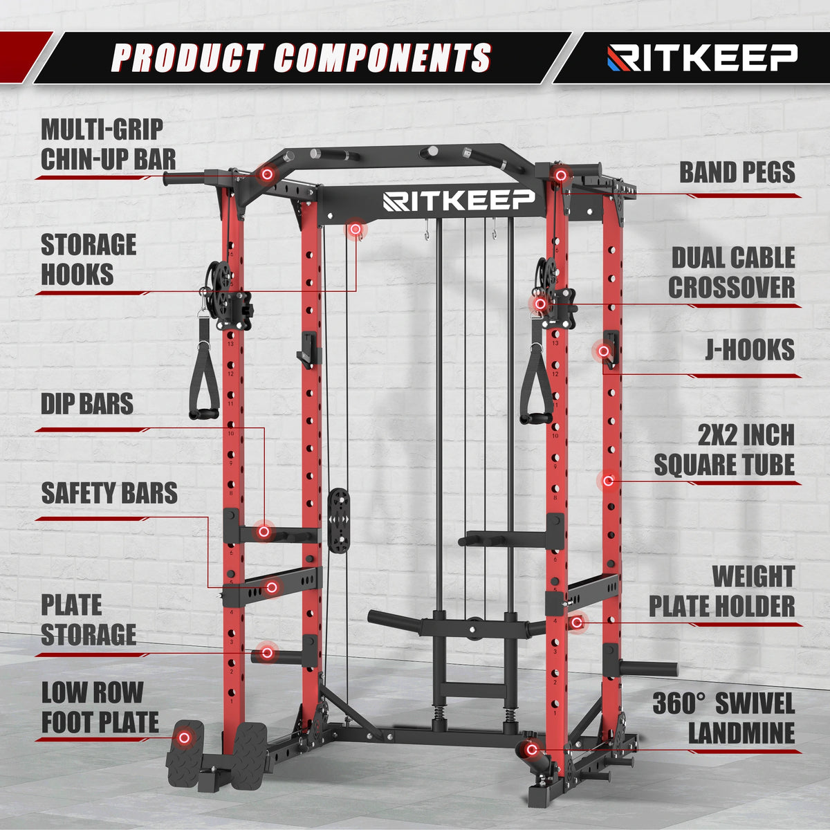 Destroyer M10 Power Rack ALL-IN-ONE Home Gym Cage | RitKeep – RitKeep (US)