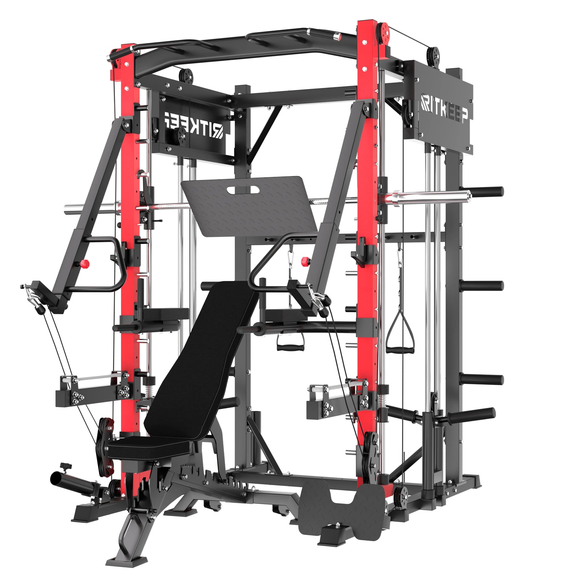 Compact Complete Home Gym Machine Complete Home Gym Smith Machine AmStaff Fitness SD 1000 All In One