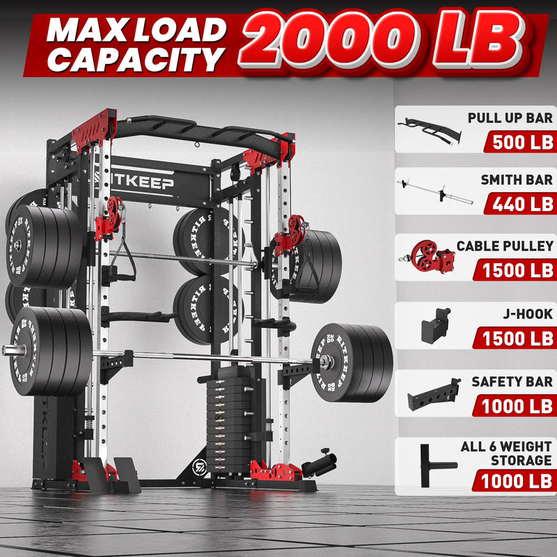 PMAX 5600 Home Gym Smith Machine - Integrated Weight System