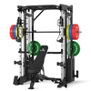 PMAX 5600 Smith Exercise Machine Trainer Pro Complete Home Gym Package