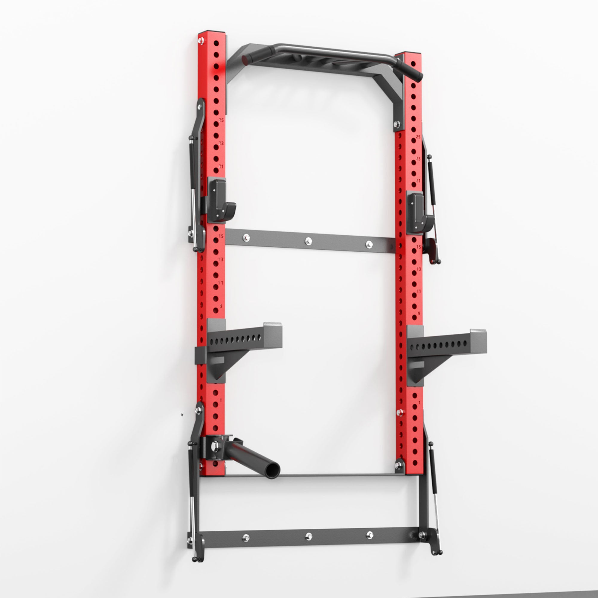 SR 3550 Wall Mount Folding Squat Rack With Pull Up Bar RITKEEP USA SR 3550 Wall Mount Folding Squat Rack With Pull Up Bar RITKEEP USA