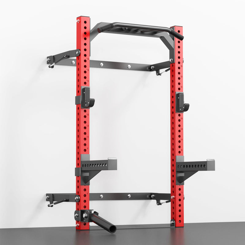 SR 3550 Wall Mount Folding Squat Rack With Pull Up Bar RITKEEP USA SR 3550 Wall Mount Folding Squat Rack With Pull Up Bar RITKEEP USA