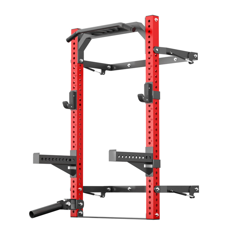 SR-3550 Wall Mount Folding Squat Rack With Pull-Up Bar | RitKeep ...