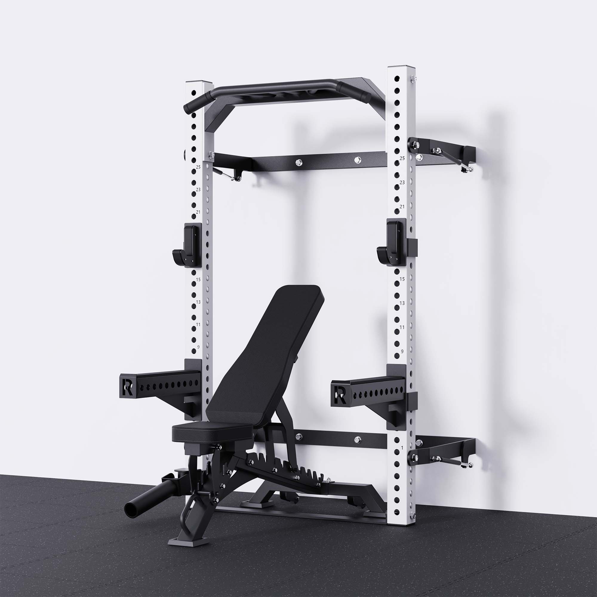 SR-3550 Wall Mount Folding Squat Rack With Pull-Up Bar | RitKeep ...