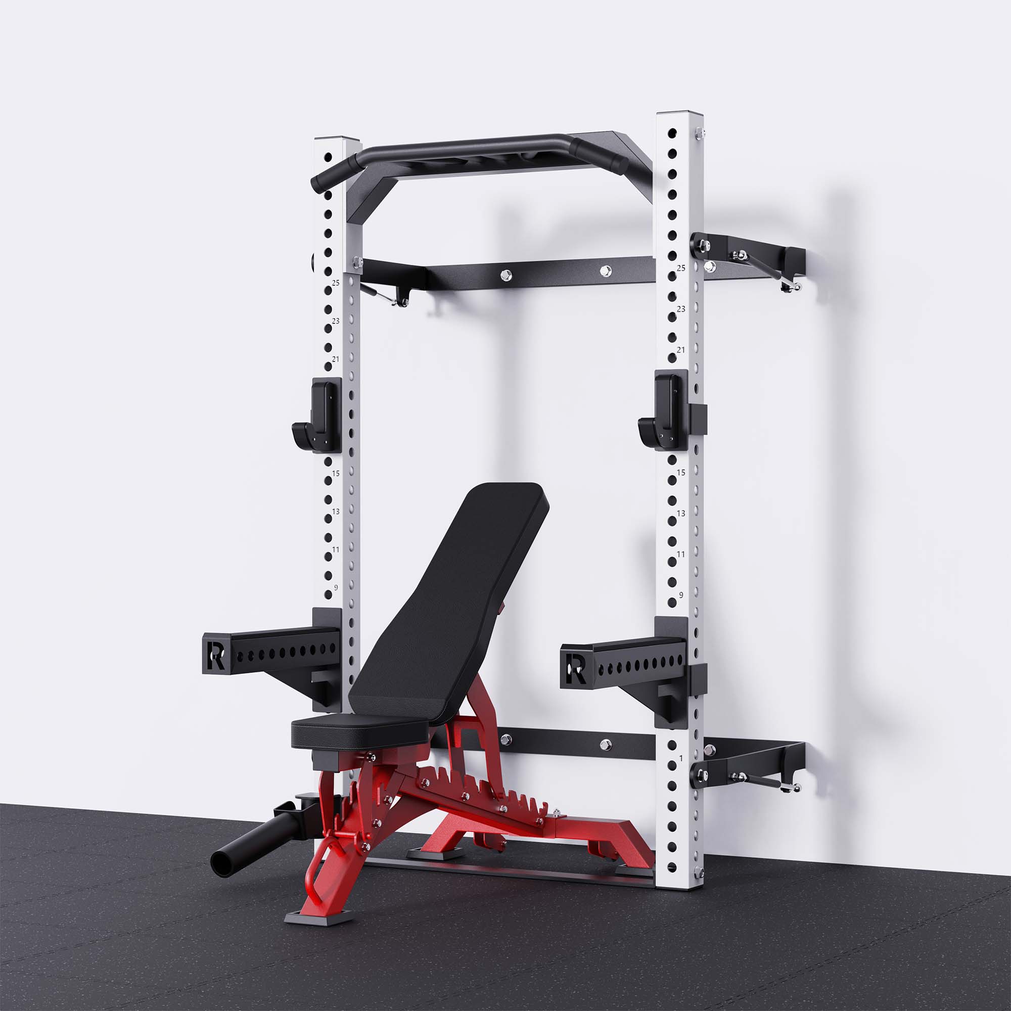 SR-3550 Wall Mount Folding Squat Rack With Pull-Up Bar | RitKeep ...
