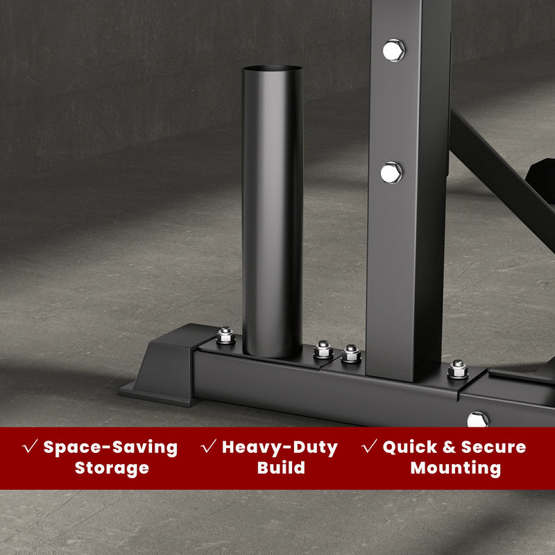 RitKeep Heavy-Duty Mounted Vertical Barbell Holder Attachment