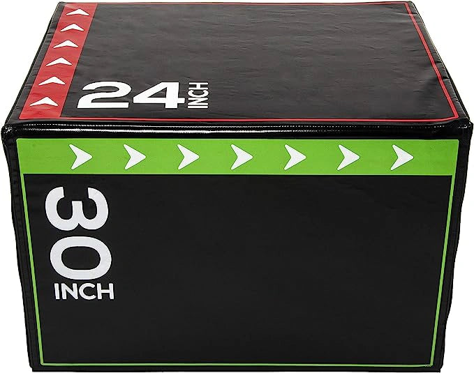 Athletic Works 3 in 1 - 20x24x30 Foam Plyometric Box for Jumping Exercise