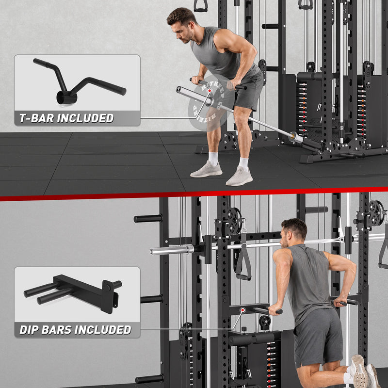 RitKeep ANVIL S1 Smith machine with integrated landmine attachment and assisted pull-up training.