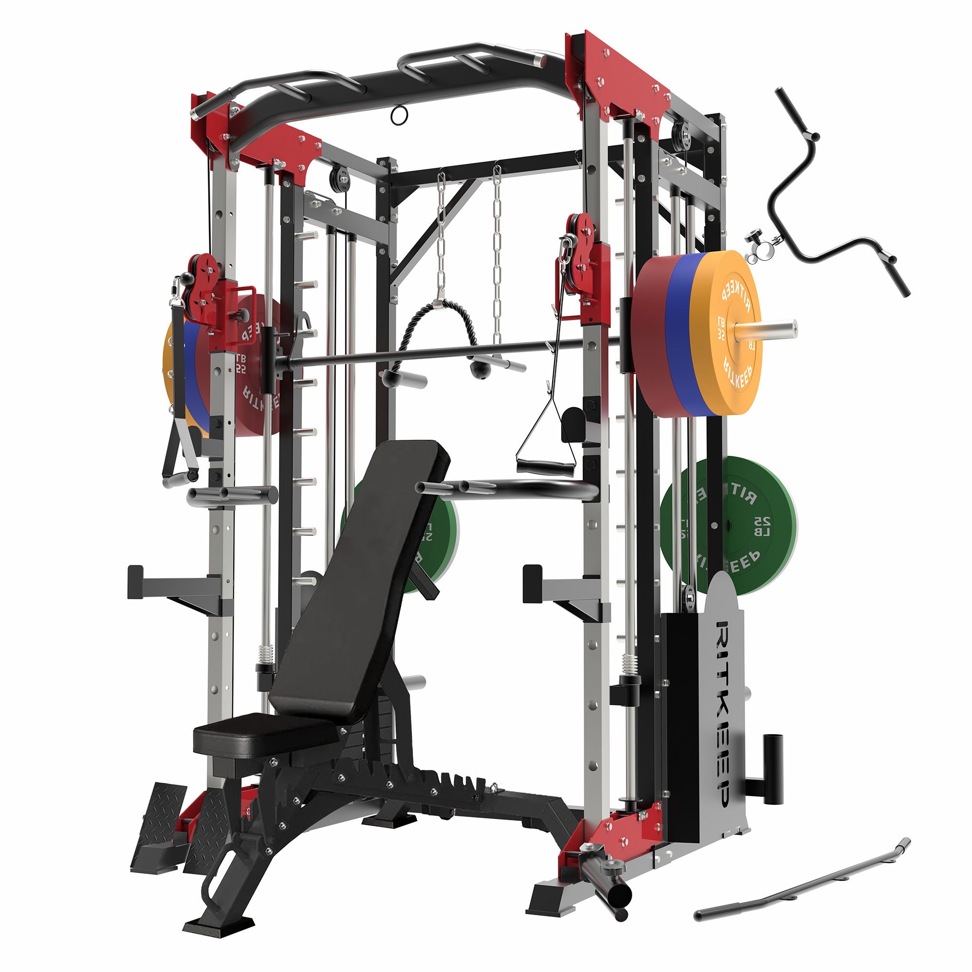 PMAX-5600 6-in-1 Smith & Cable Machine Home Gym Package | RitKeep