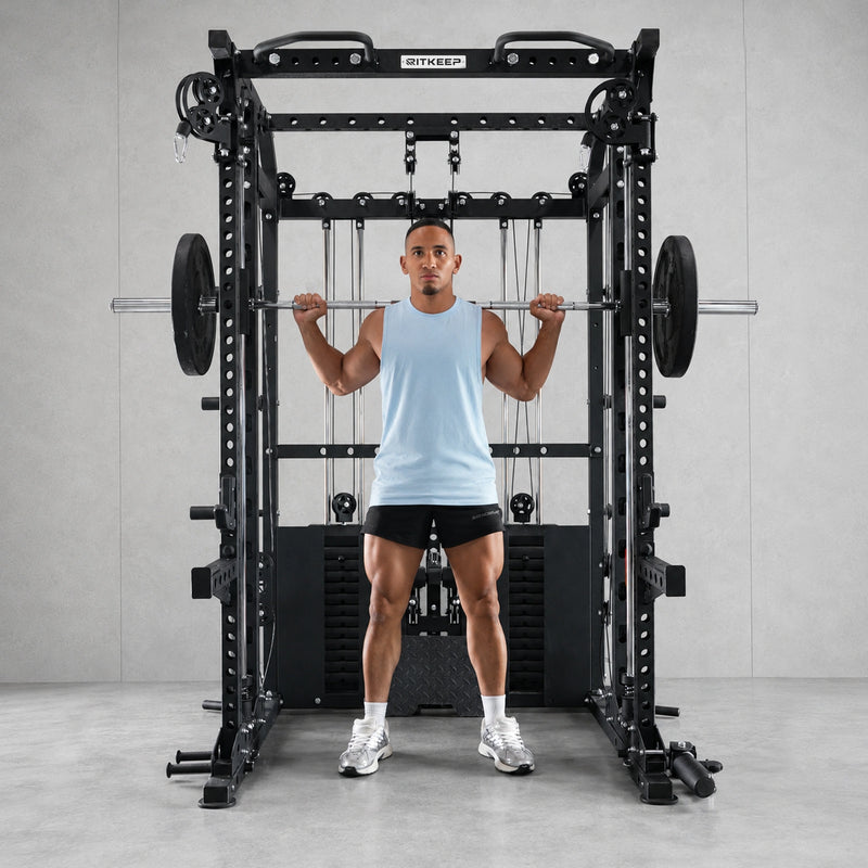 ANVIL S1 Unilateral and Bilateral Training Smith Machine with Rear Dual Weight Stack