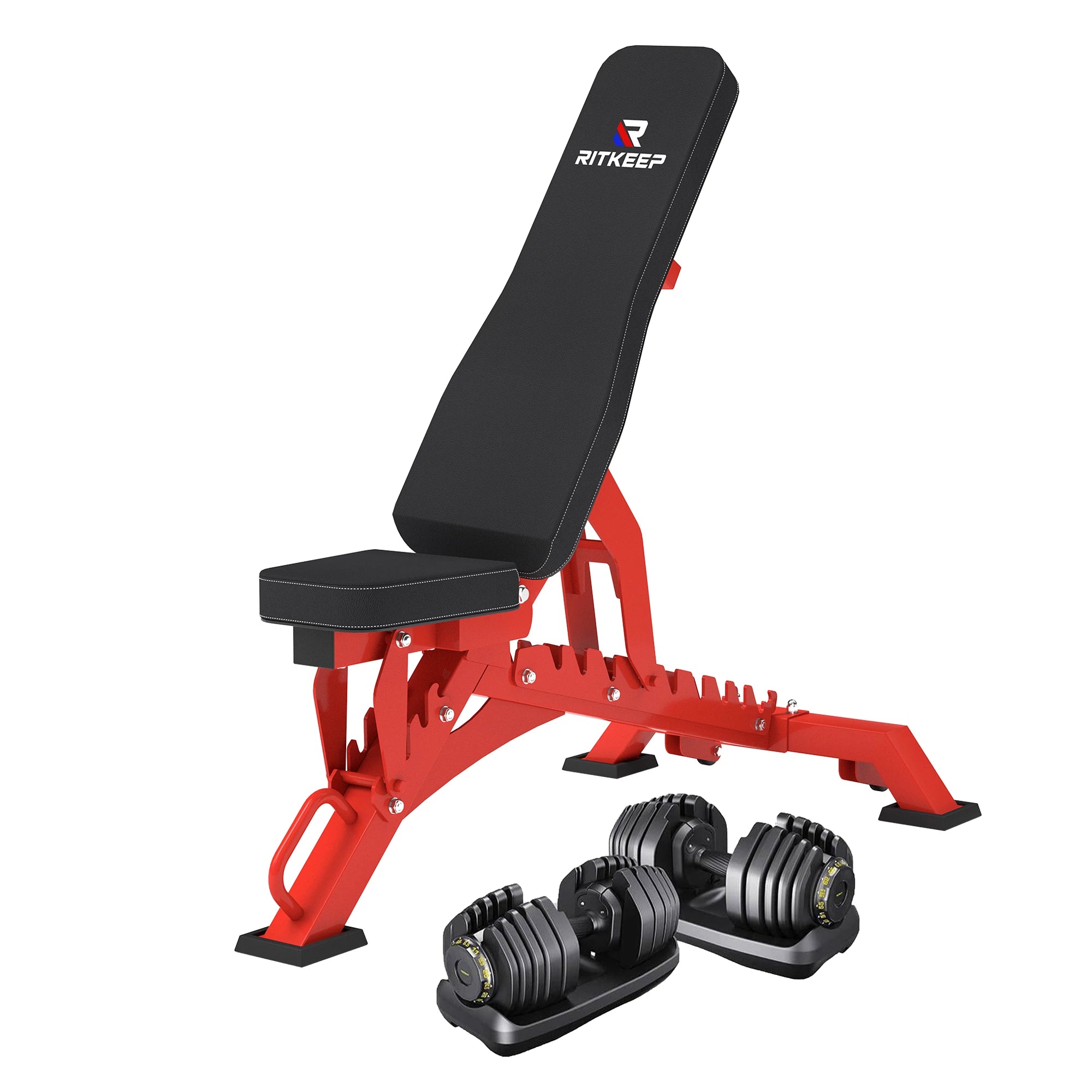 65-95LB Quick Adjustable Dumbbell & Weight Bench Package