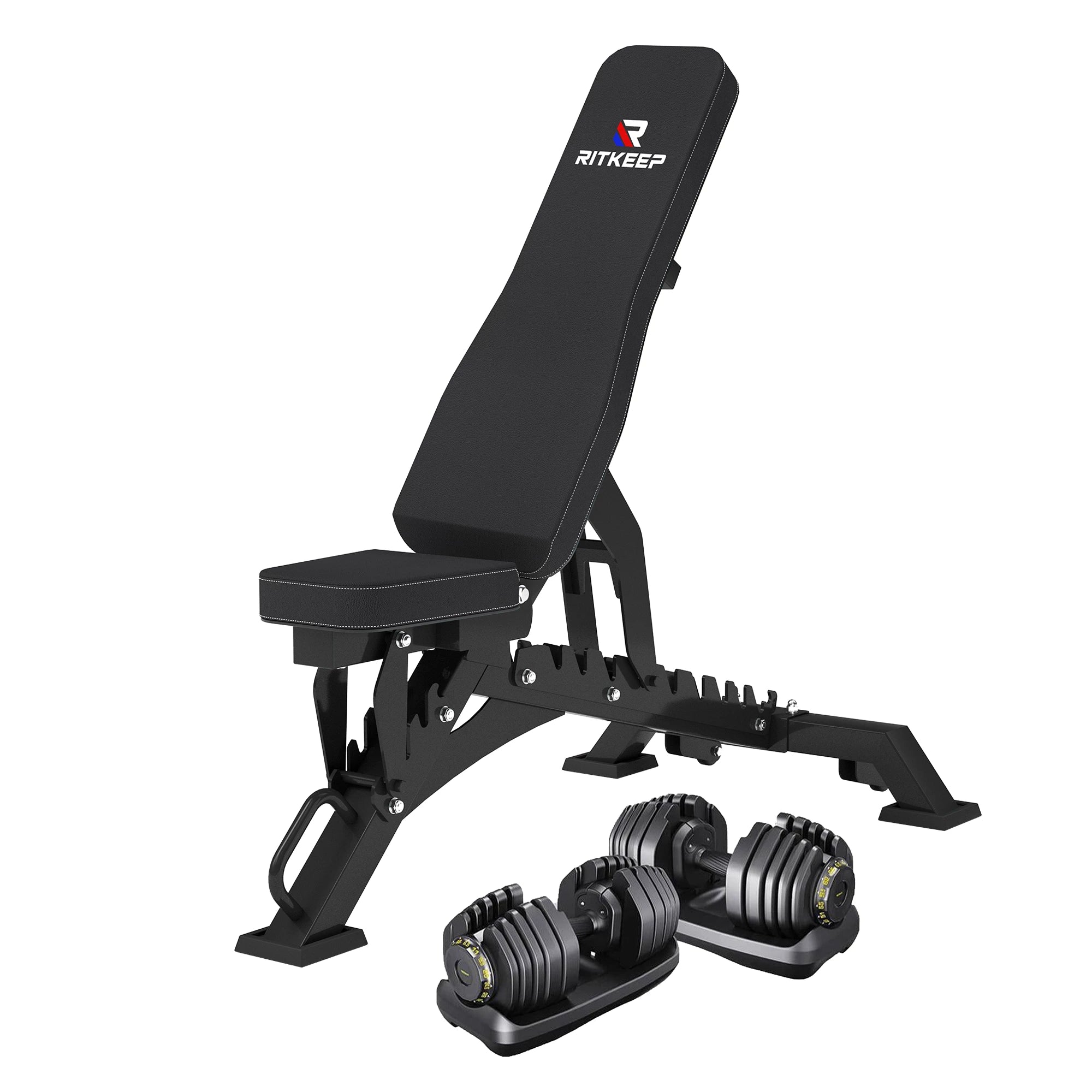 65-95LB Quick Adjustable Dumbbell & Weight Bench Package