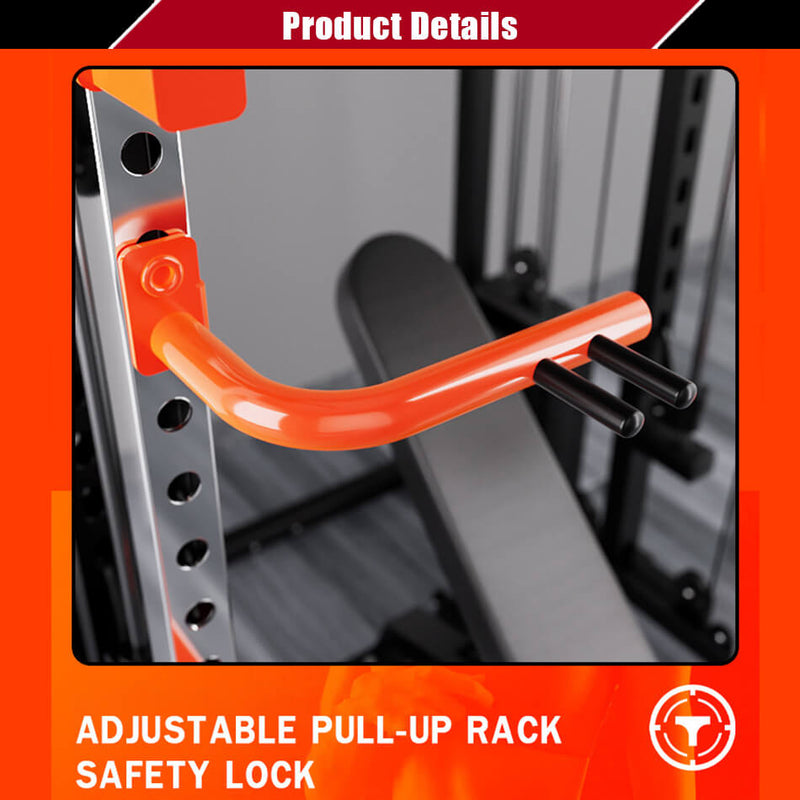 RitKeep PMAX-5500 All In One Functional Smith Machine Trainer Pro Pull Up Rack